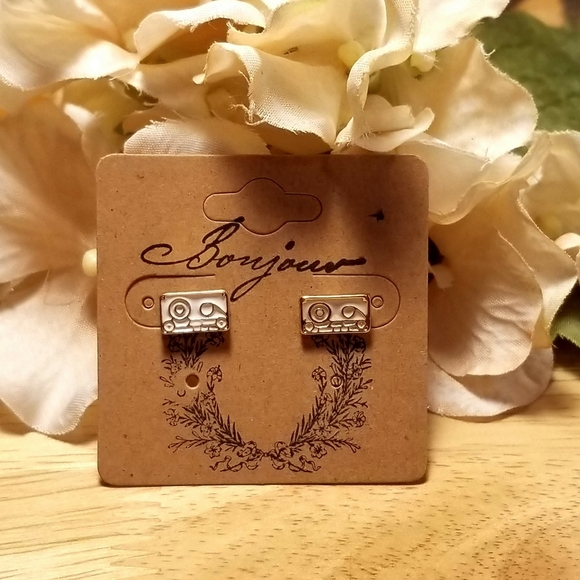 White Cassette earrings - Picture 9 of 10